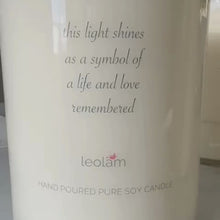 Load and play video in Gallery viewer, Shine On - Sympathy Memorial Candle